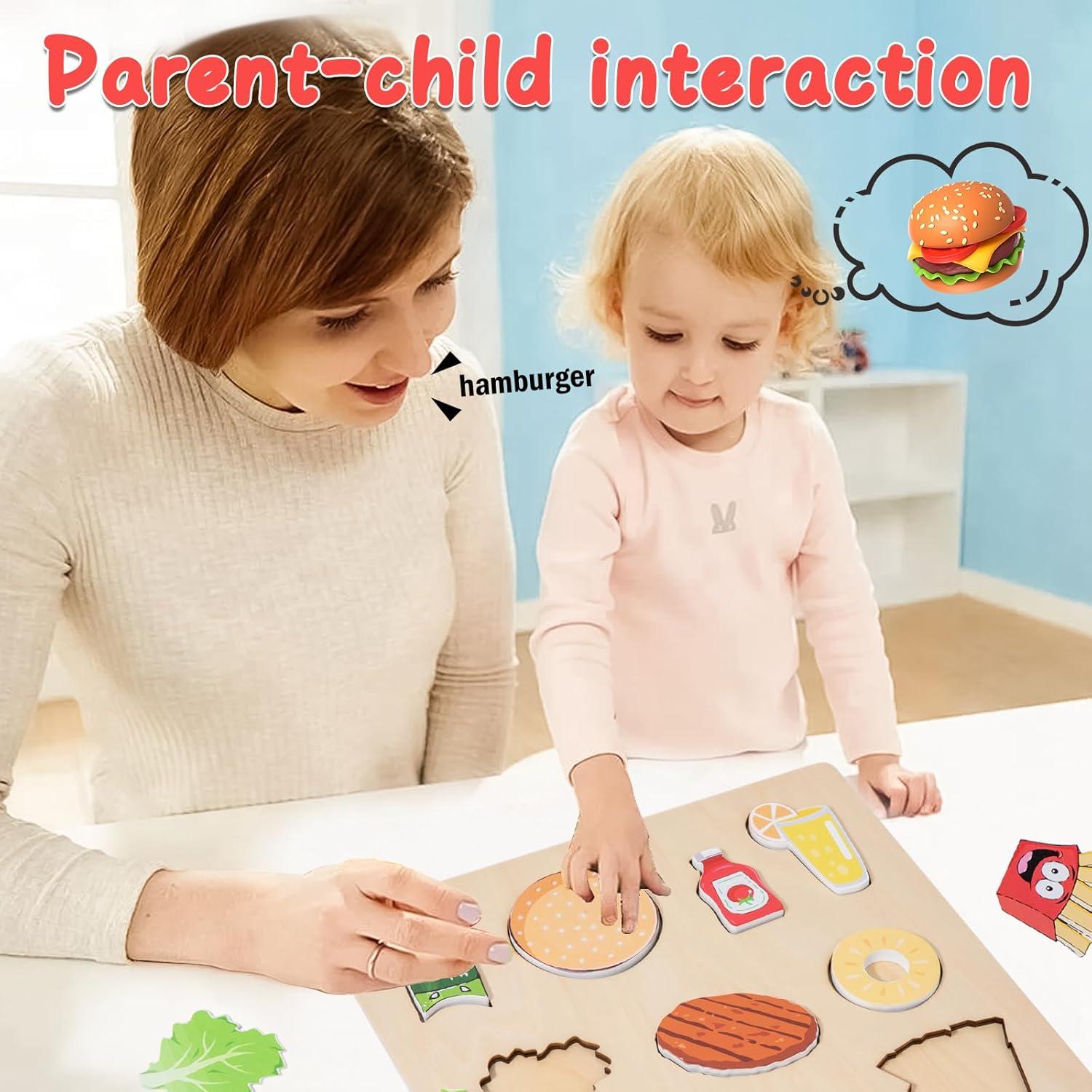 Rompecabezas de Madera Montessori Adena Juguete Cocina Falsa