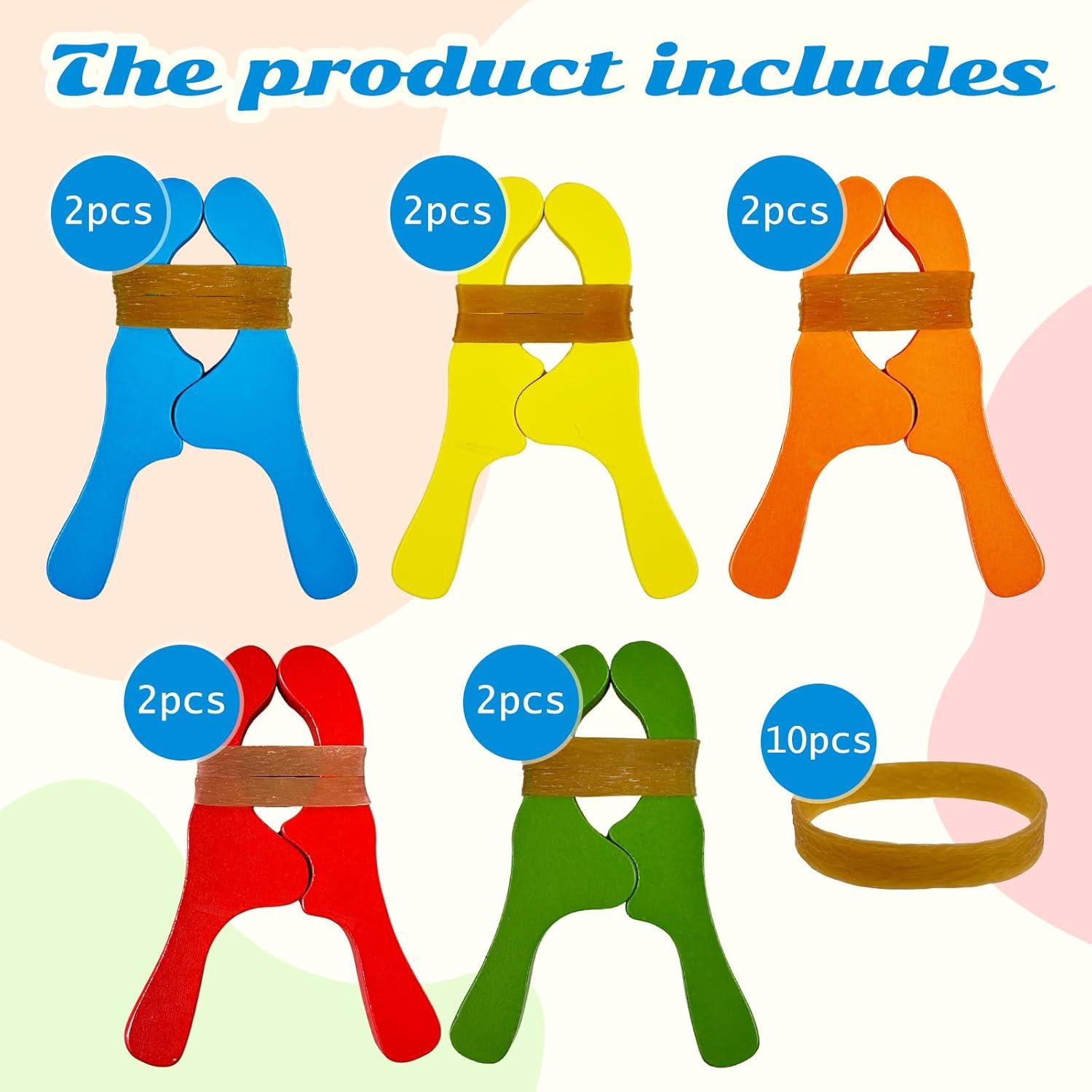Juego de 10 Clips de Madera Coloridos Hlimior para Niños