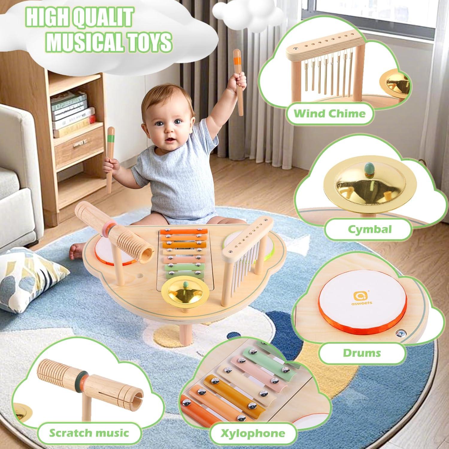 Juego de Batería 7 en 1 Asweets para Niños Pequeños