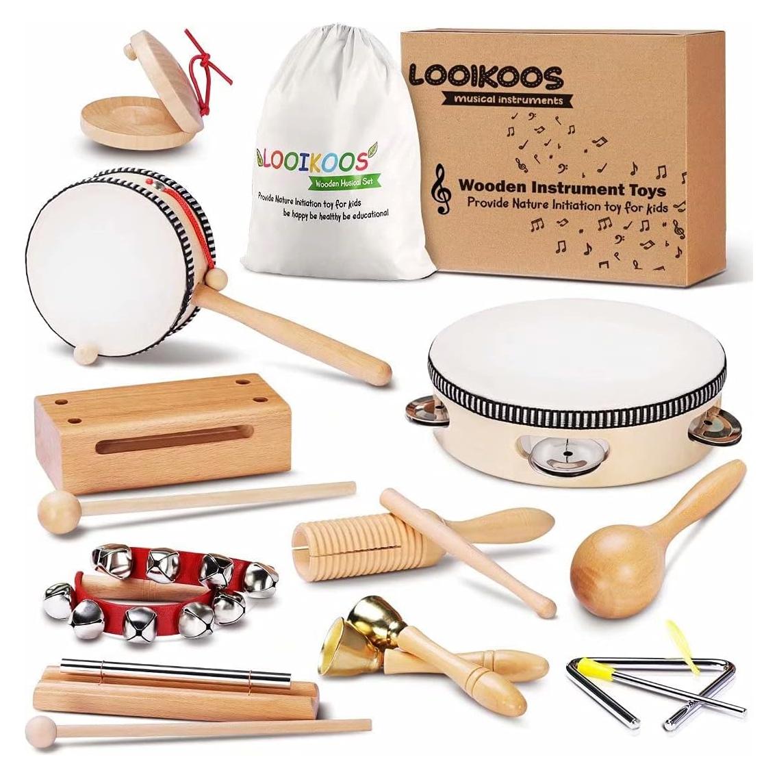 Set de Instrumentos Musicales Montessori LOOIKOOS para Niños 1-3 Años