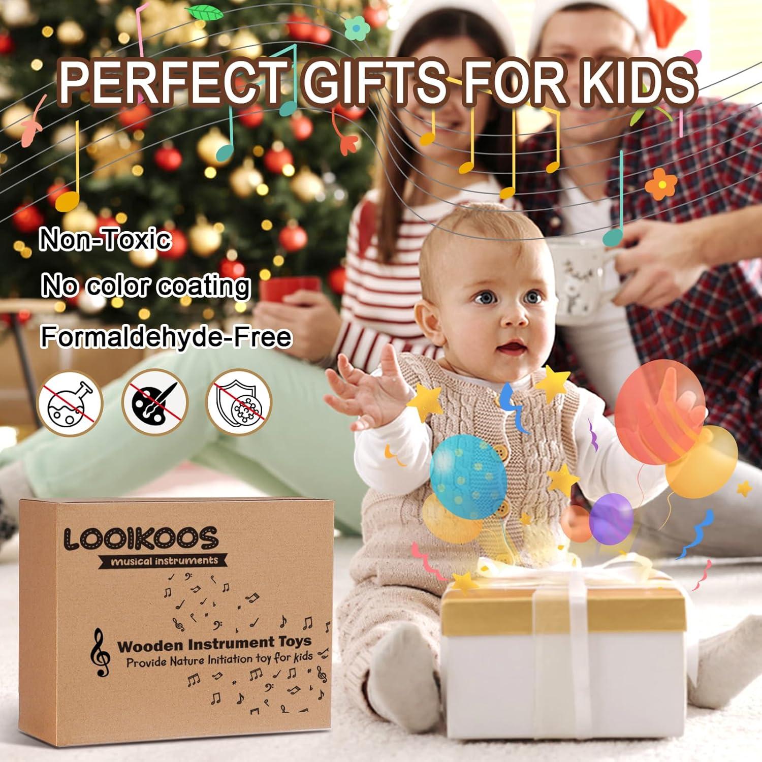 Set de Instrumentos Musicales Montessori LOOIKOOS para Niños 1-3 Años