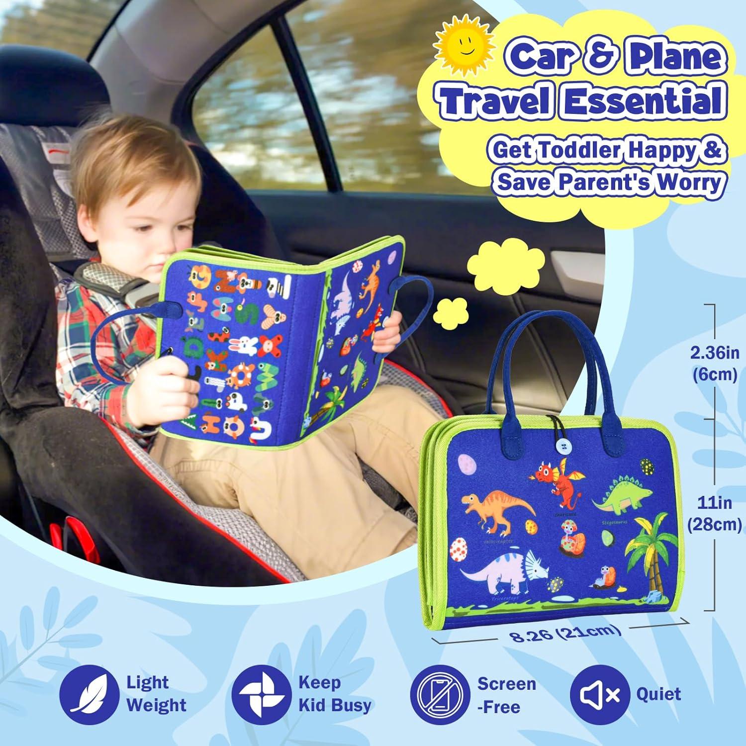 Libro Ocupado Sensorial Montessori Asten 25-en-1 Azul