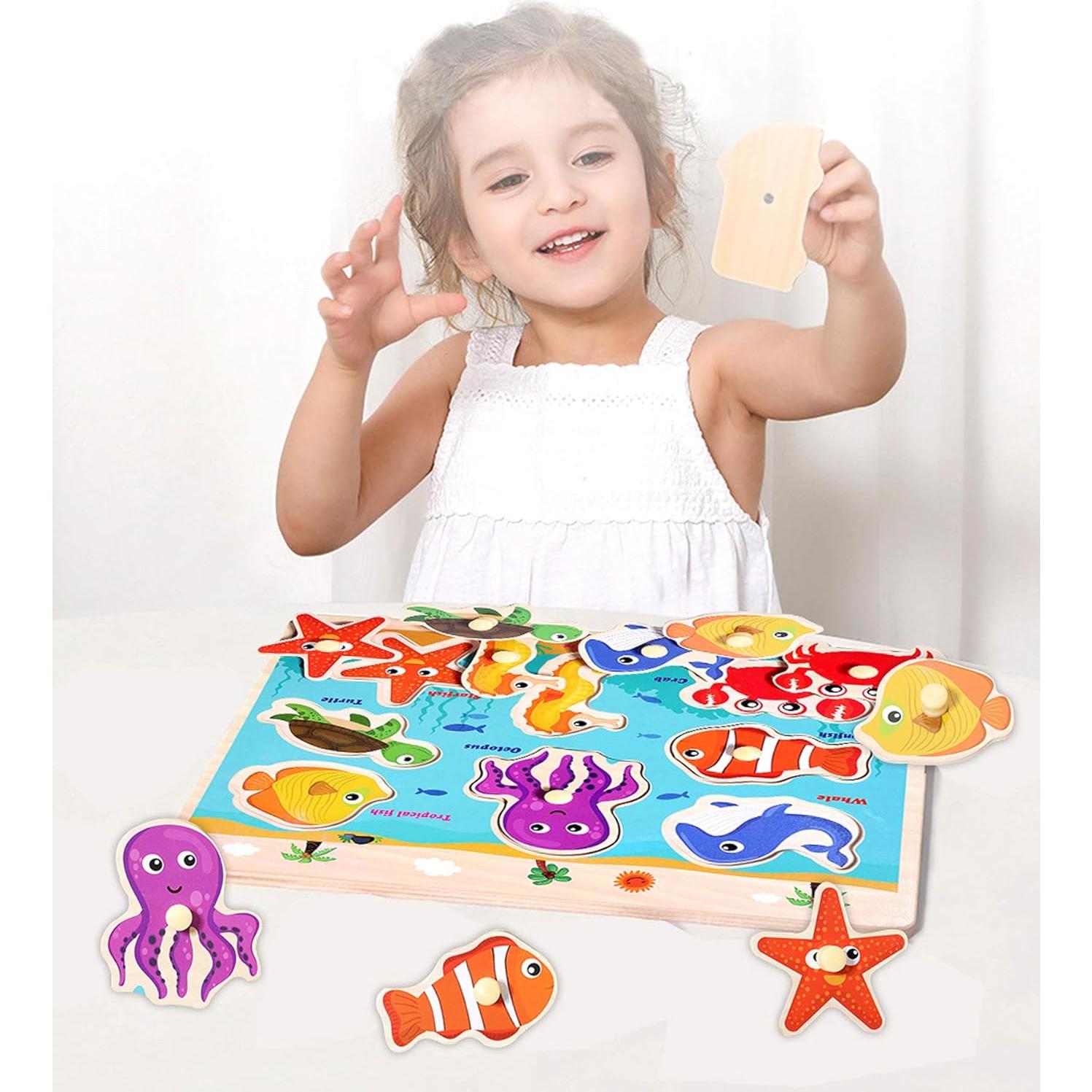 Rompecabezas de Madera Educativo Blppldyci - Set 3 Piezas