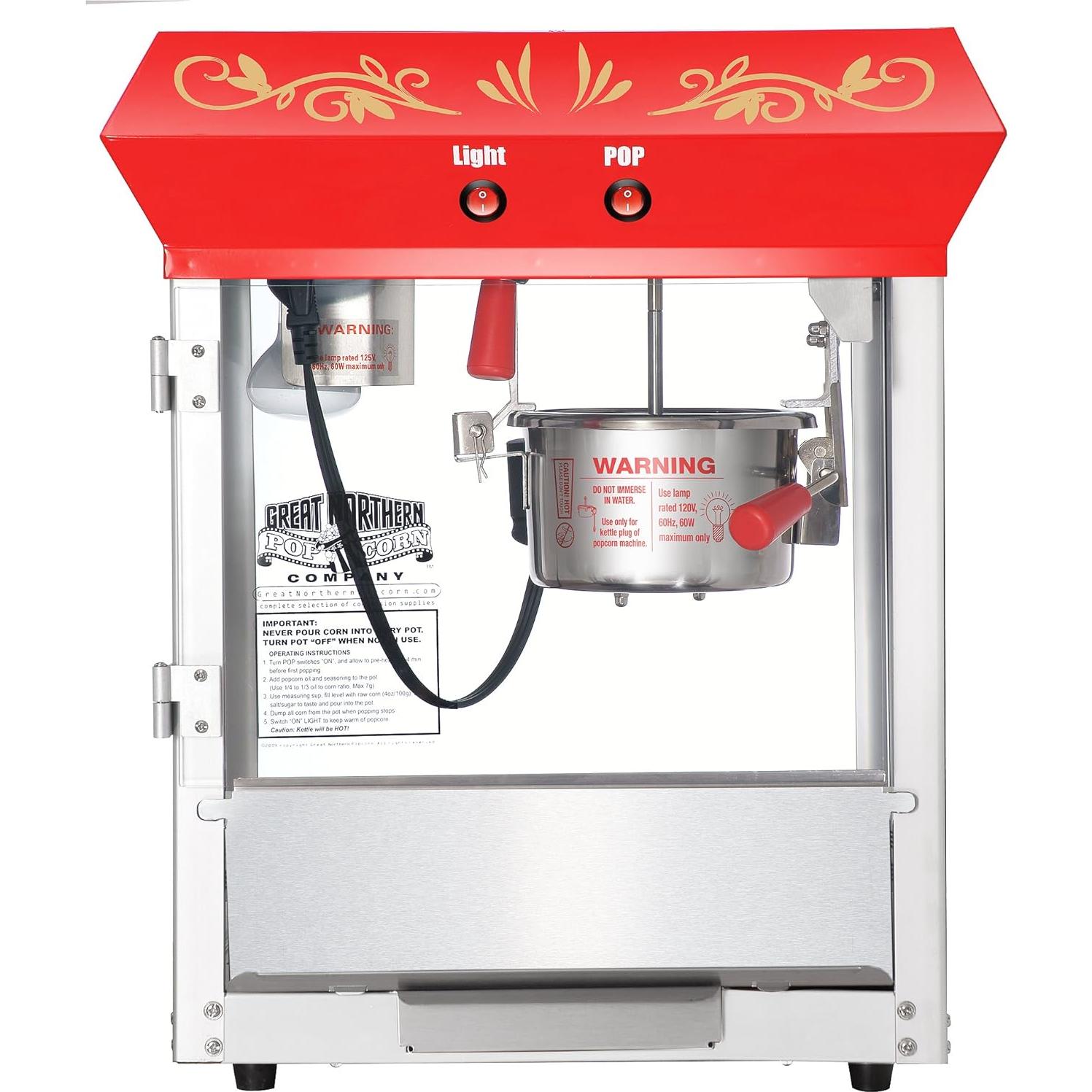 Máquina de Palomitas Great Northern Popcorn 4 Onzas Roja