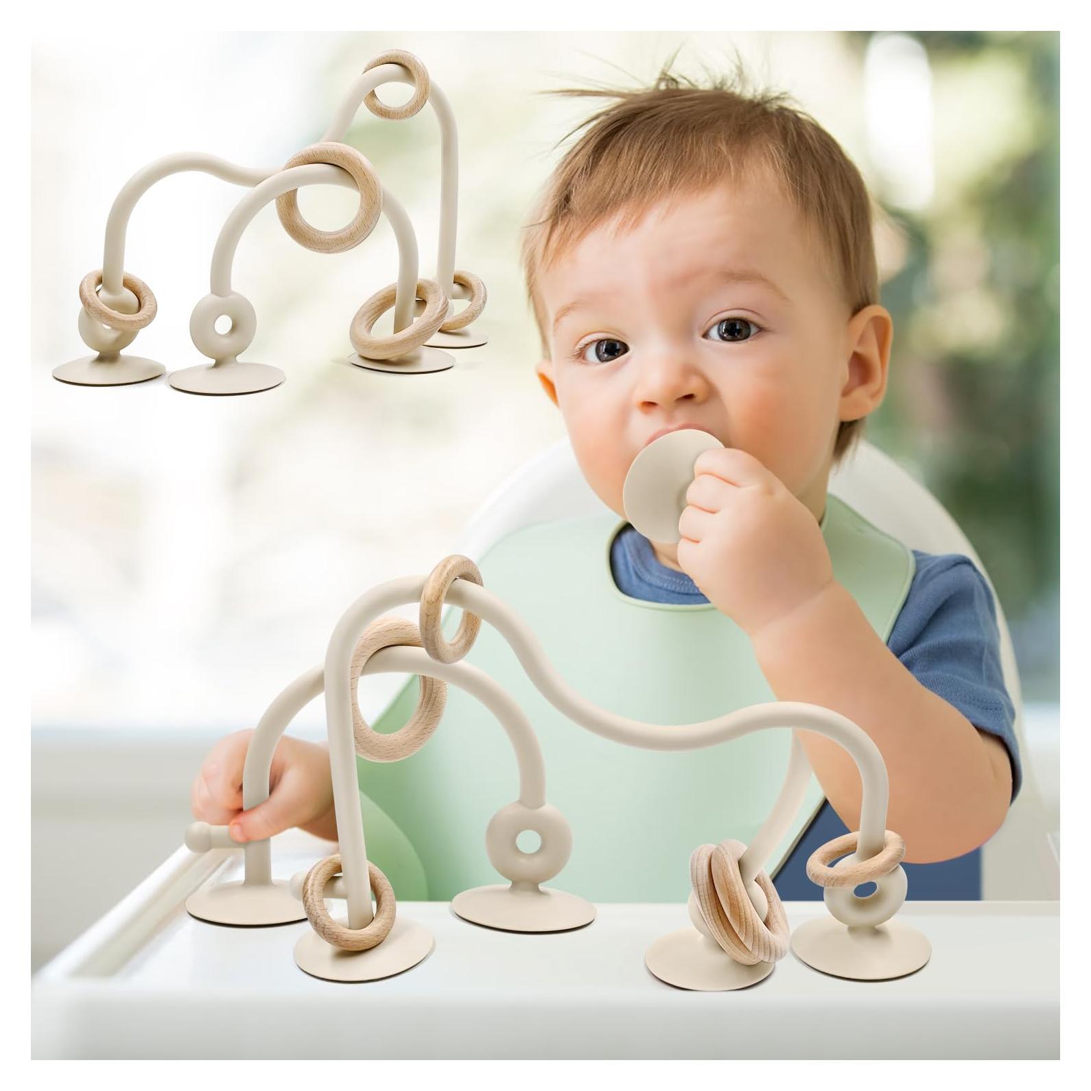 Juguete de Succión Montessori Aituitui Beige para Bebés 6-24 Meses