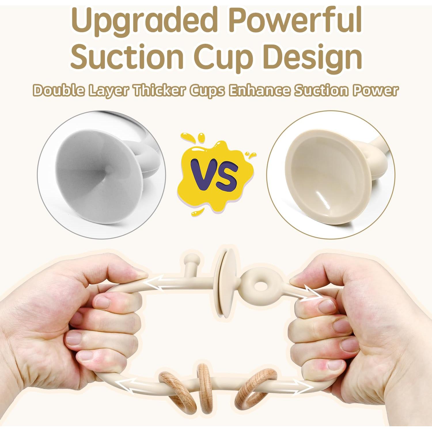 Juguete de Succión Montessori Aituitui Beige para Bebés 6-24 Meses