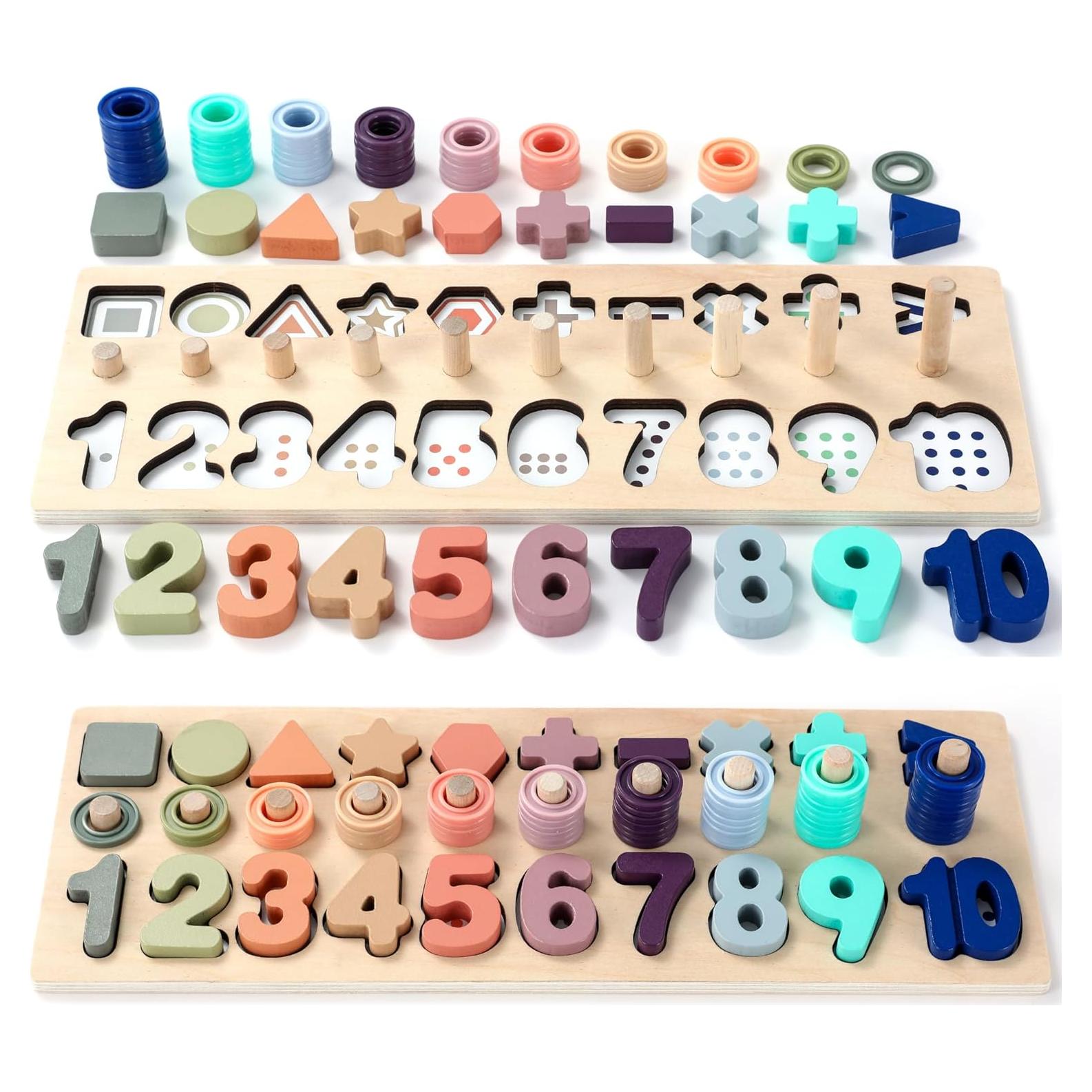 Juguetes de Madera Montessori BEKILOLE para Niños 3+ Años