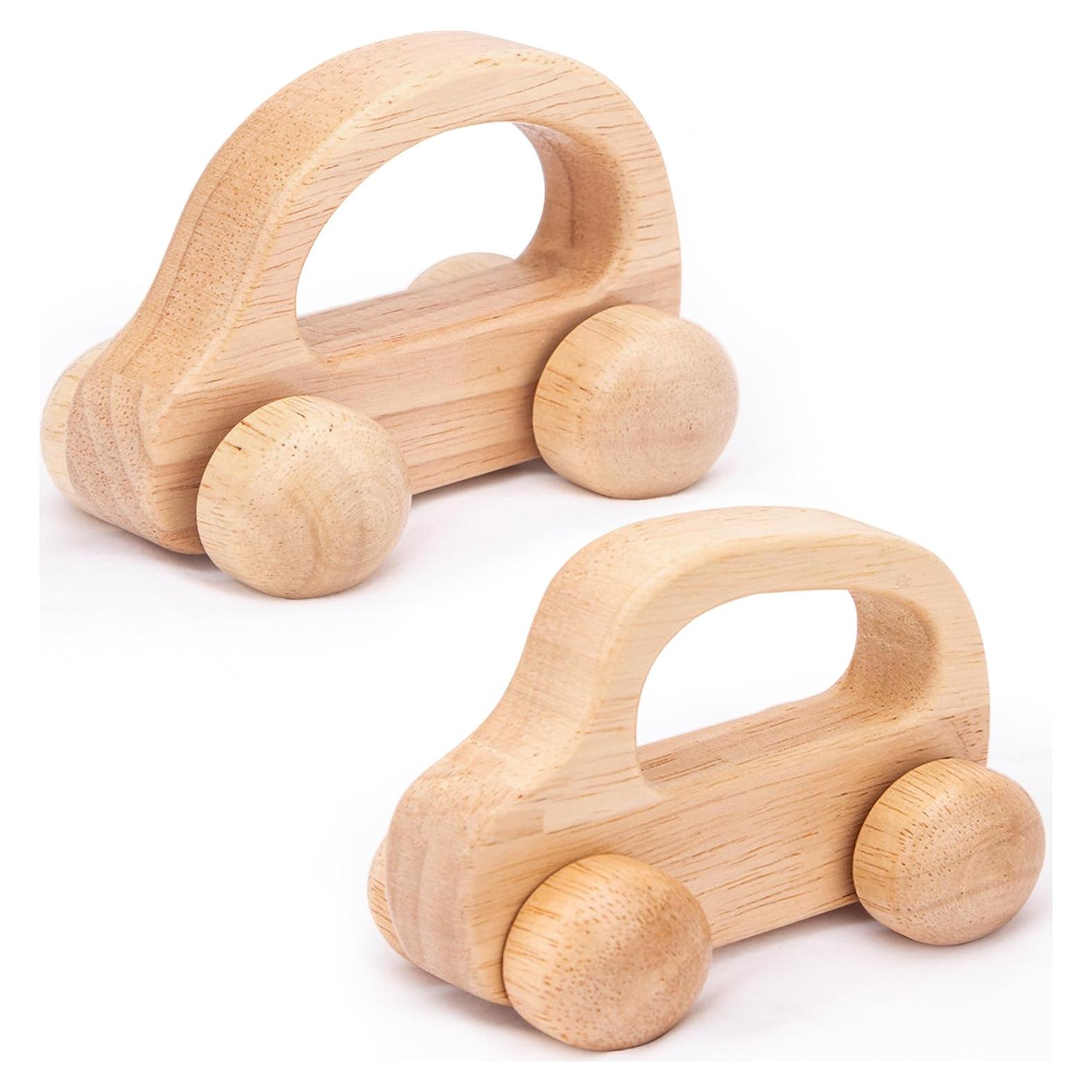 Coches de Madera Montessori para Bebés - 2 Pcs - 0-3 Años