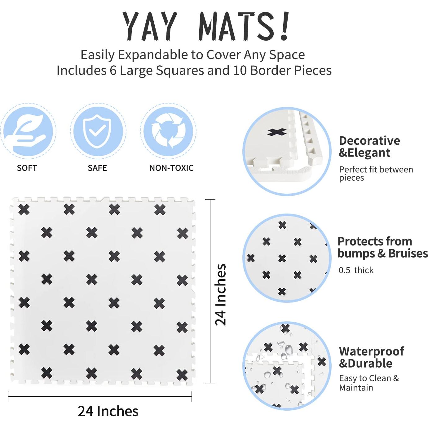 Alfombrilla de Juego Yay! Mats Cruz de Brooklyn 1.83x1.22m