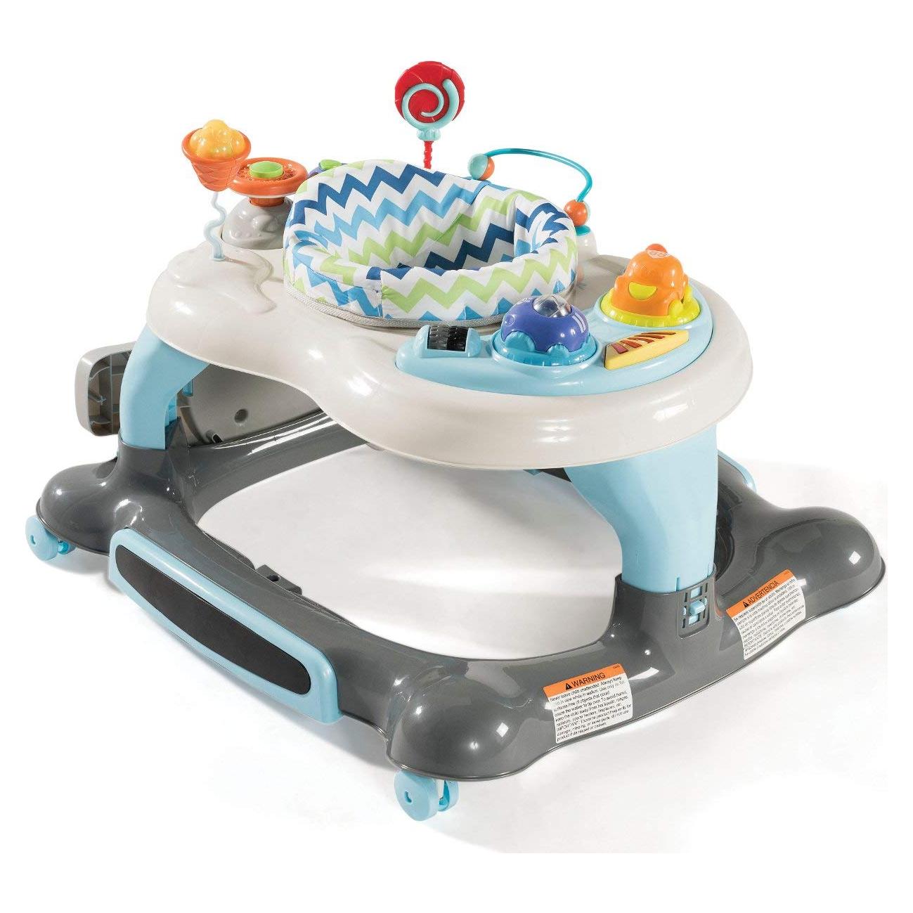 Andador 3 en 1 Storkcraft Azul/Gris con Tabla de Salto y Bandeja