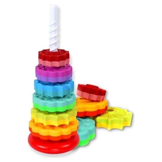 Juguete Apilable Giratorio Toddler Tested Arcoíris 12.7cm