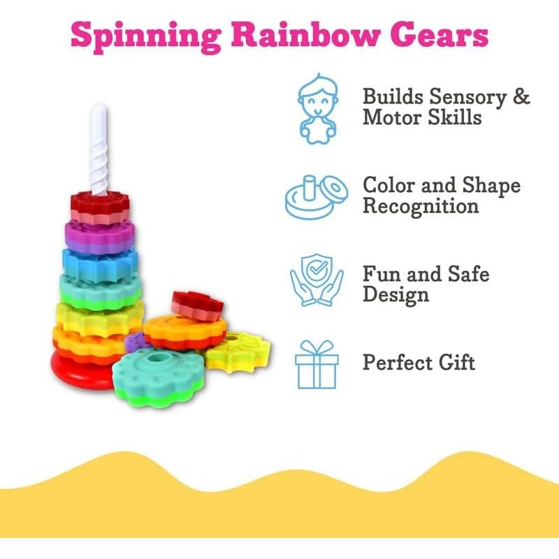 Juguete Apilable Giratorio Toddler Tested Arcoíris 12.7cm