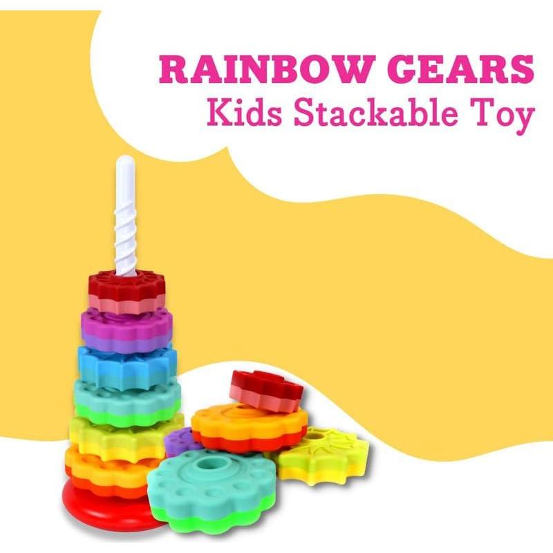 Juguete Apilable Giratorio Toddler Tested Arcoíris 12.7cm