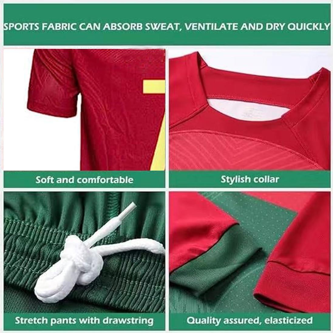 Camiseta de Fútbol HOMPAY para Niños 8-9 Años Roja