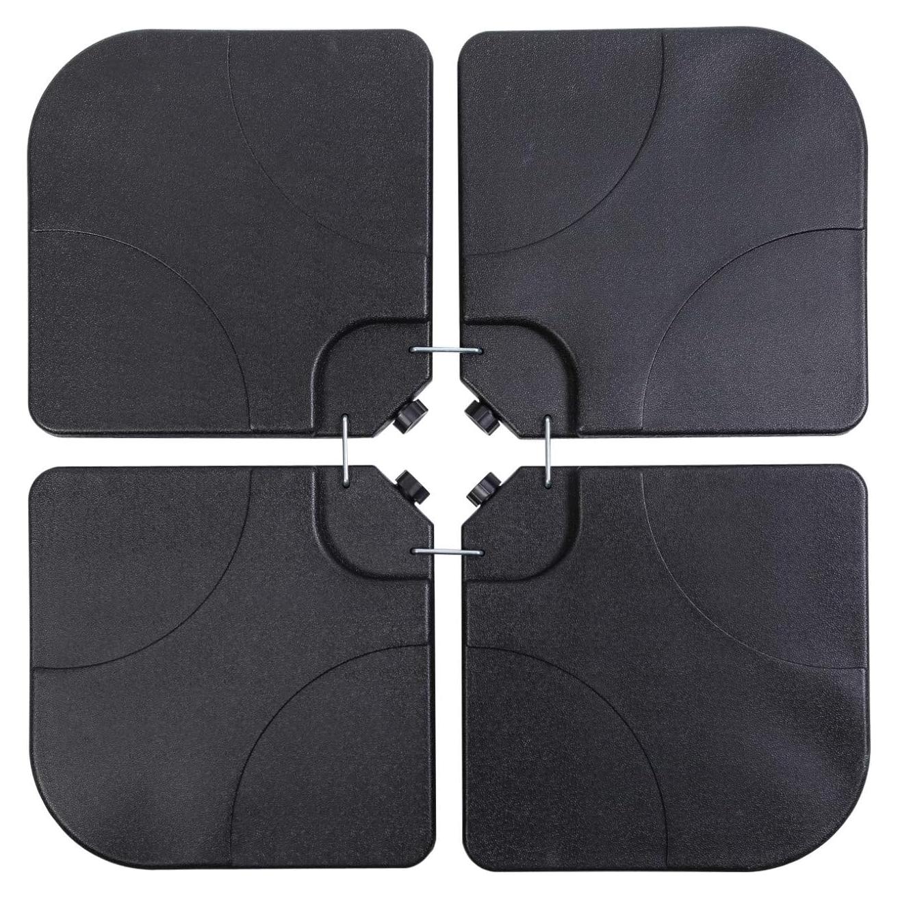 Base de Paraguas Cantilever Sunnyglade 4PCS 80kg Negro