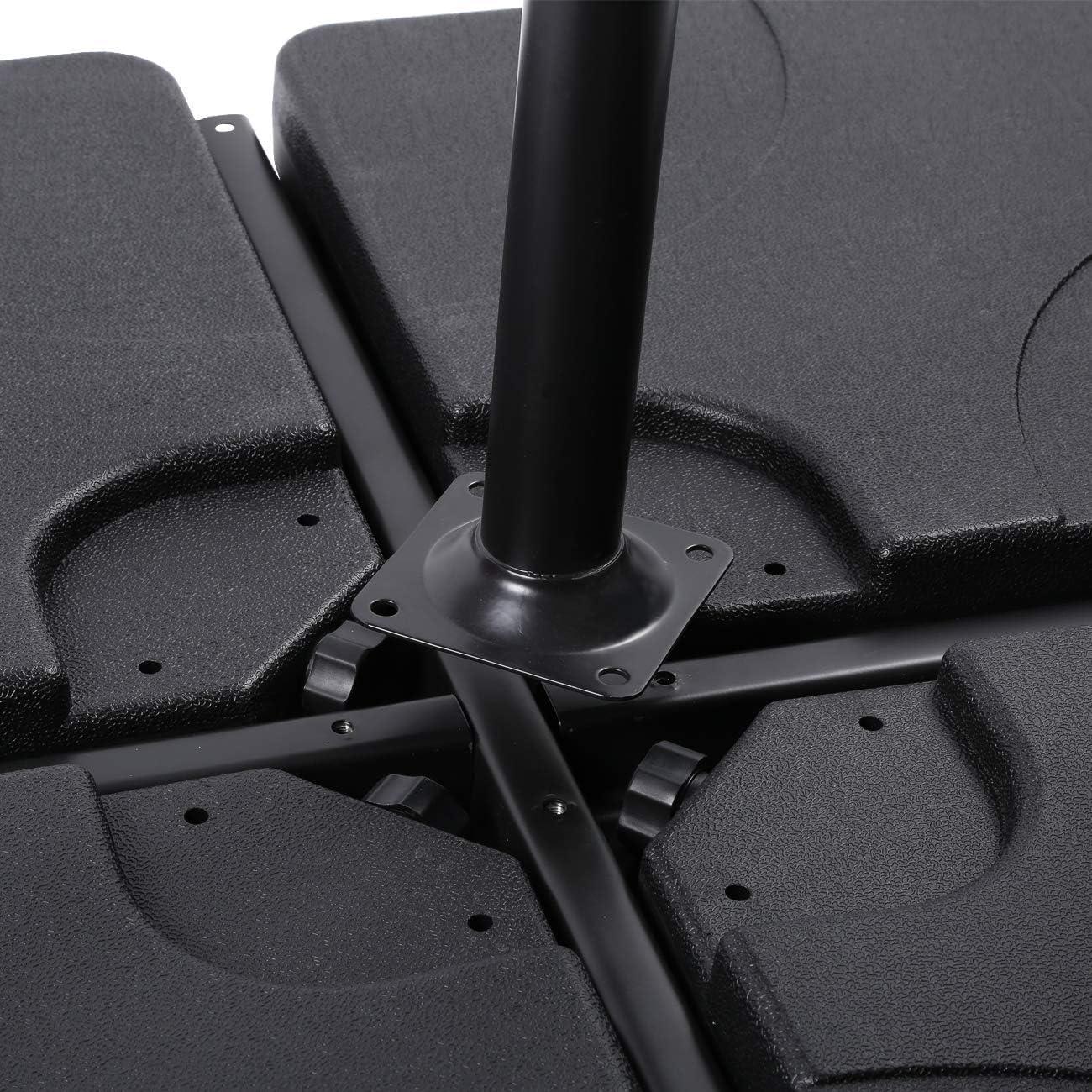 Base de Paraguas Cantilever Sunnyglade 4PCS 80kg Negro