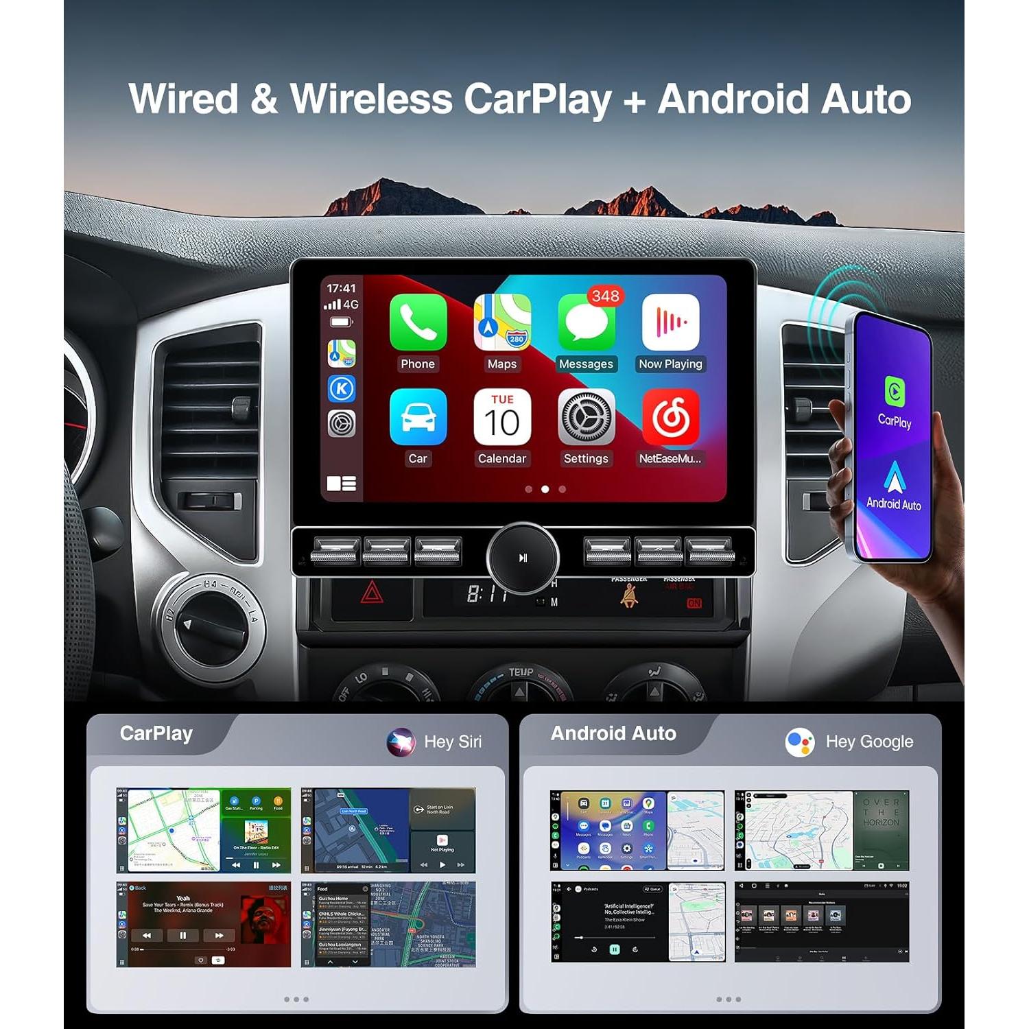Estéreo Toyota Tacoma 2005-2015 AINAVITO 10" CarPlay Android Auto