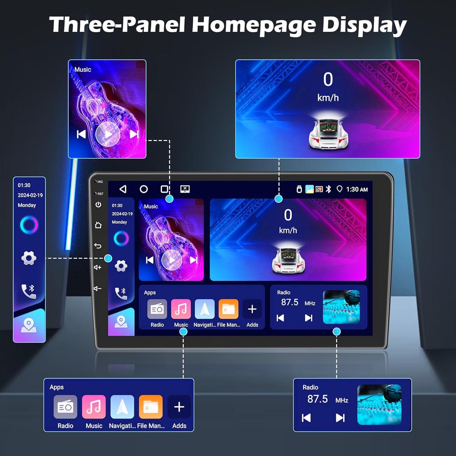Estéreo de coche Hikity 9'' Android 15 para Toyota RAV4 2007-2011