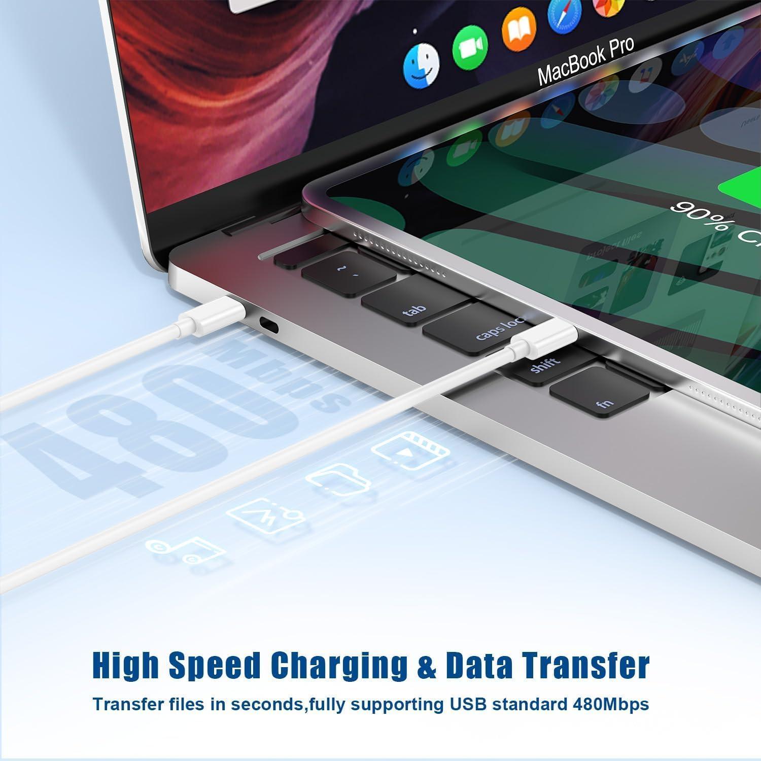 Cargador Rápido USB C 20W para iPhone 17/16 + Cable 1.83m