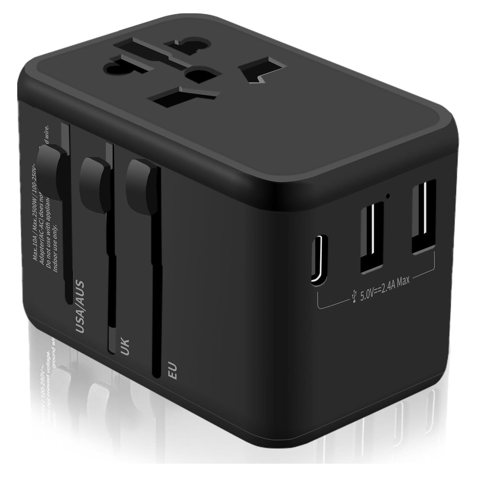 Adaptador de Viaje Universal GaN 12W Dongguan 4 Puertos USB