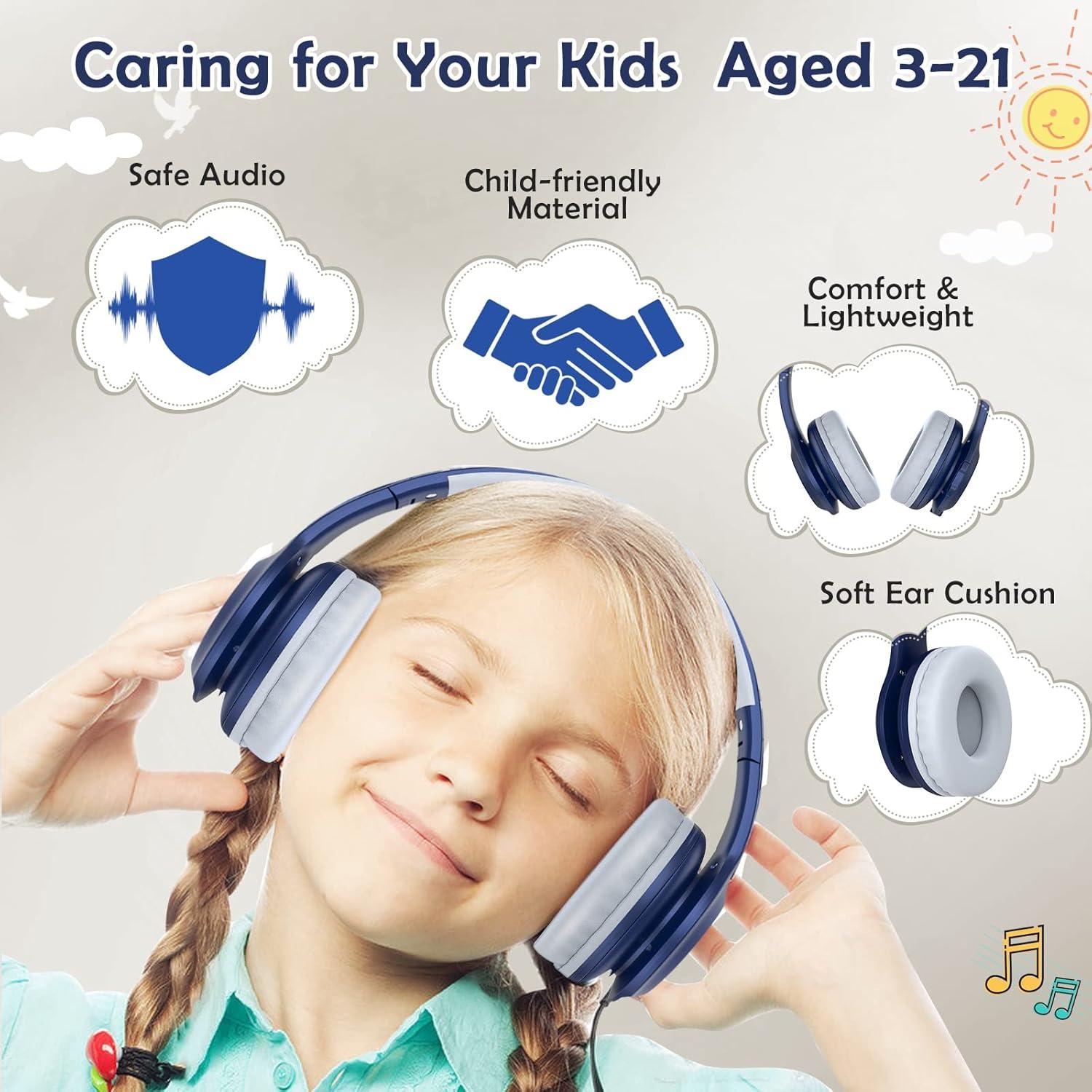 Auriculares Bluetooth Candy Bila para Niños Azul Marino
