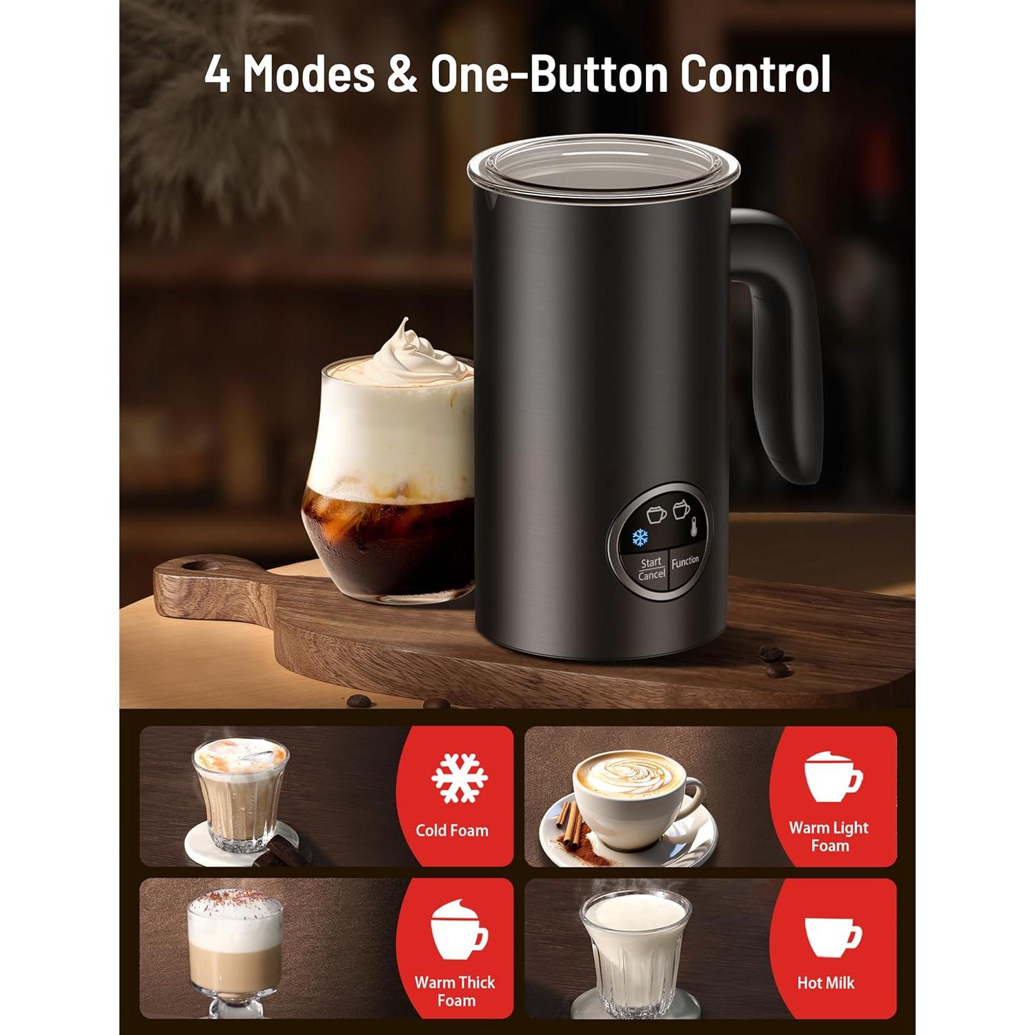 Espumador de Leche Eléctrico Airyoyo AY-MF005 4-en-1 300ml