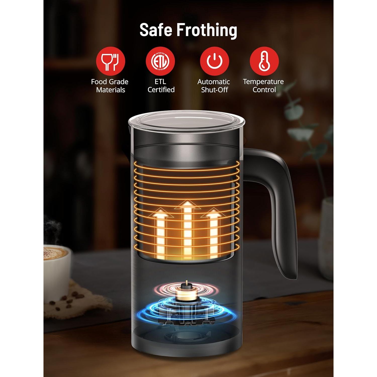 Espumador de Leche Eléctrico Airyoyo AY-MF005 4-en-1 300ml