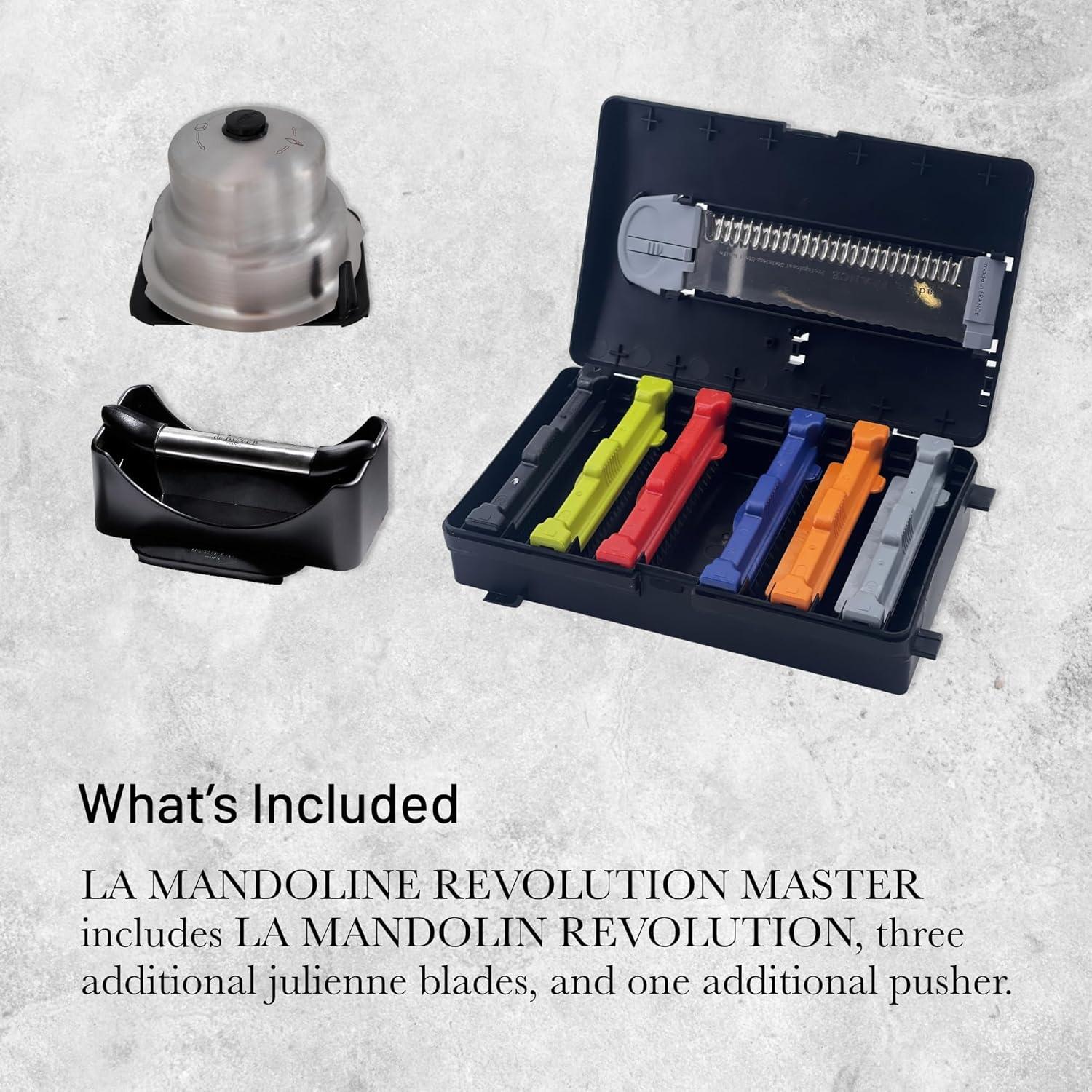 Mandolina De Buyer Revolution Master - Acero Inoxidable, 6 Cuchillas