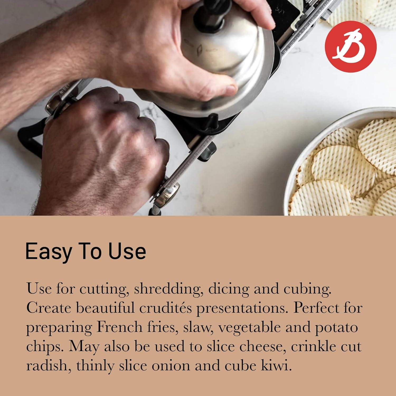 Mandolina De Buyer Revolution Master - Acero Inoxidable, 6 Cuchillas