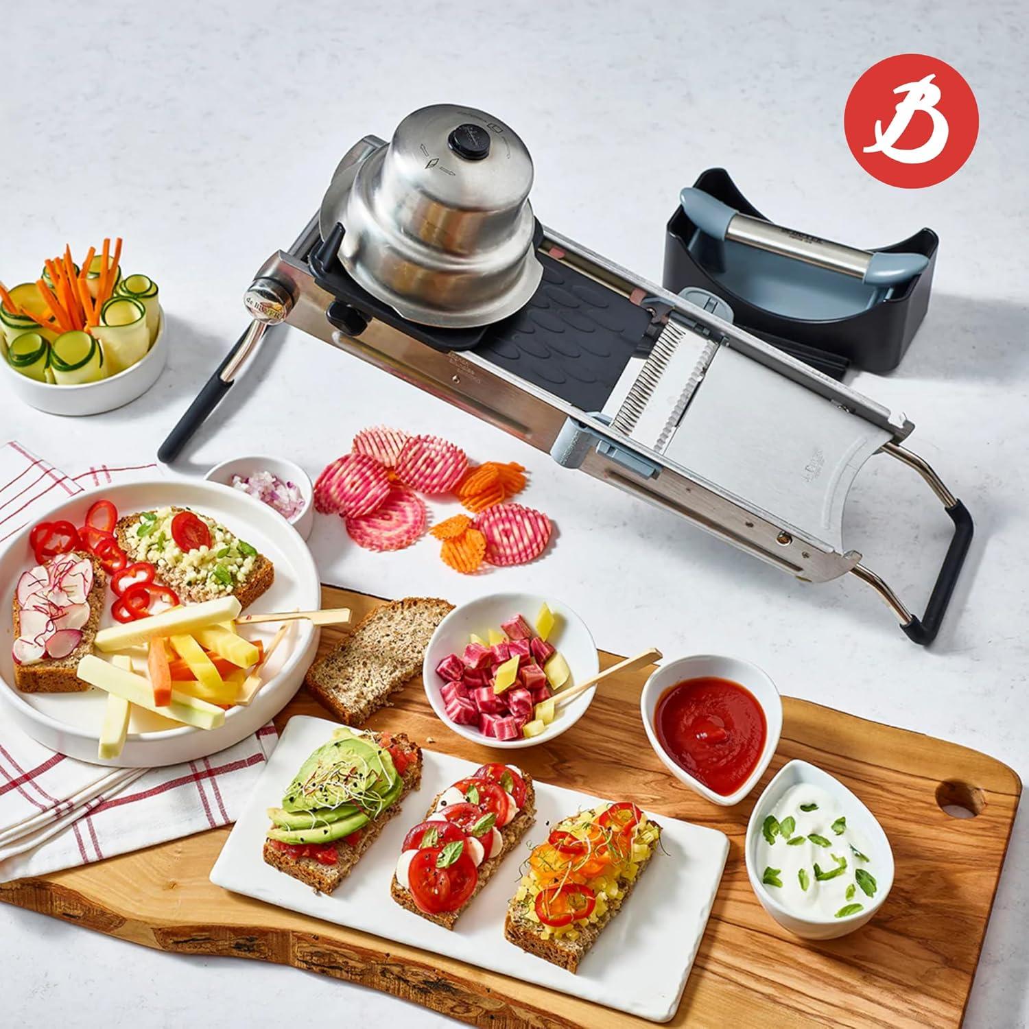 Mandolina De Buyer Revolution Master - Acero Inoxidable, 6 Cuchillas