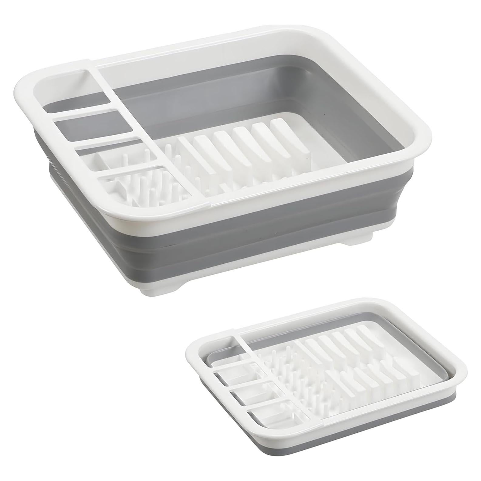 Escurridor de Platos Plegable Craftend Gris - Ahorra Espacio