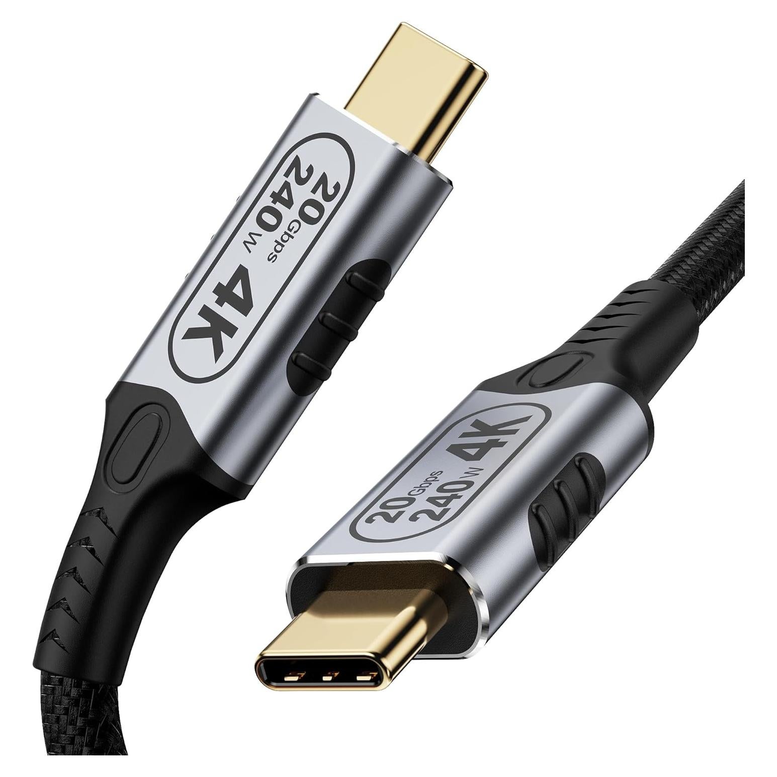 Cable USB-C a USB-C 0.24m BAWIOFIAU 20Gbps 4K 240W PD