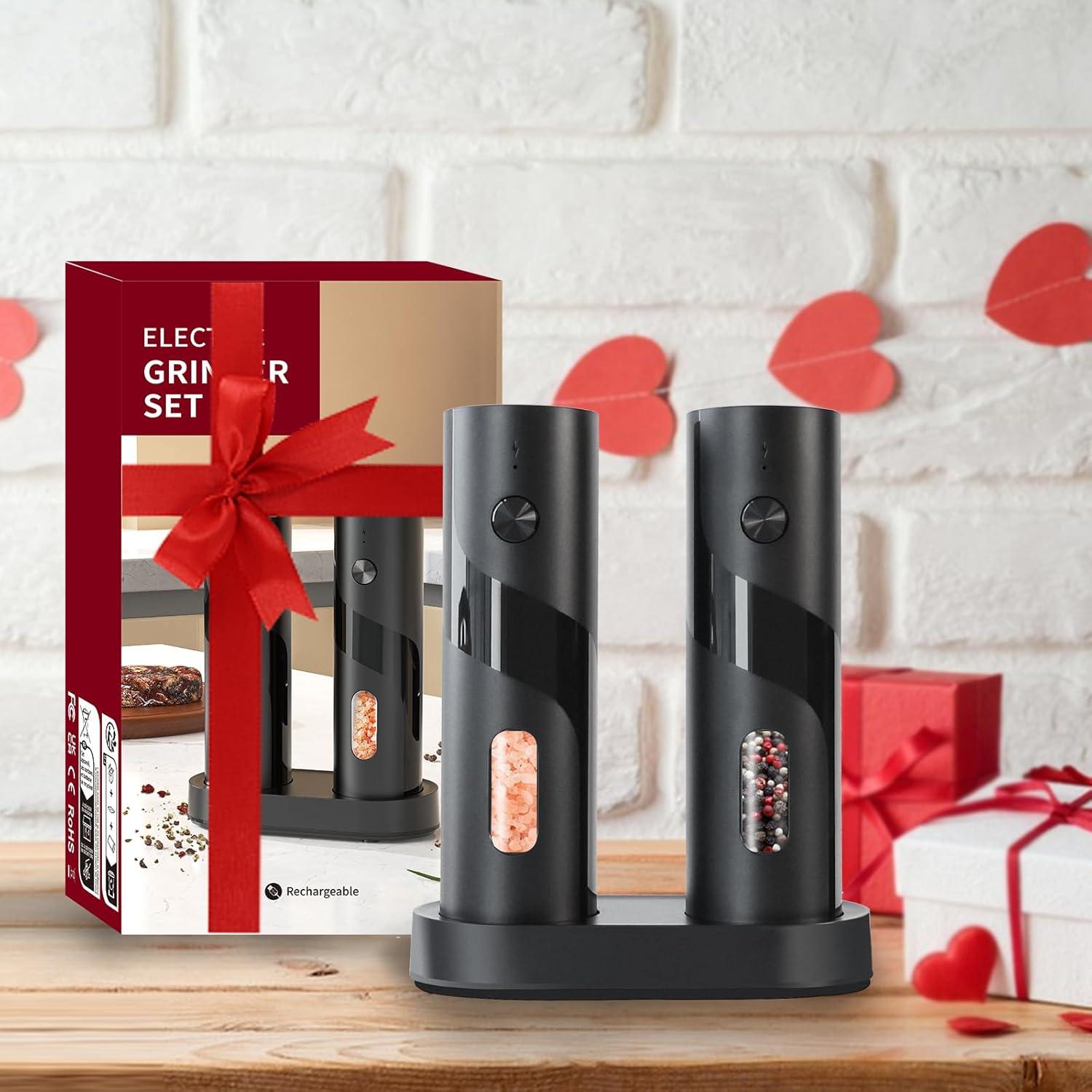 Juego de Molinillos Eléctricos de Sal y Pimienta ZDFRBJG 110ML