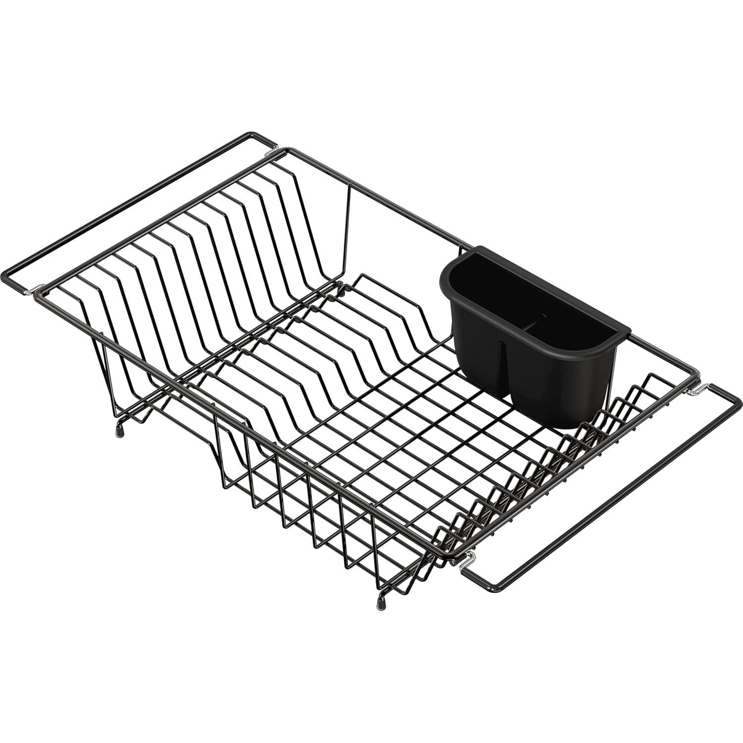 Estante de Secado de Platos Simple Houseware Grande Negro