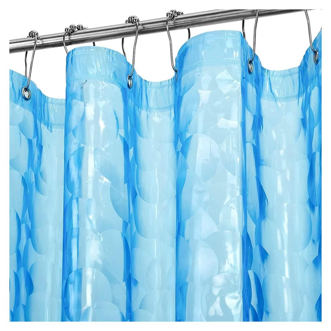 Cortina de Ducha EVA Ga-Geetopia 36x72 cm Azul Perla Ligera