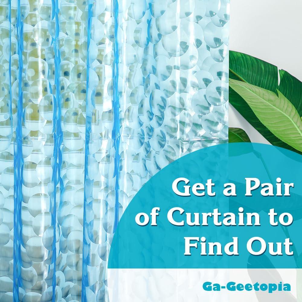 Cortina de Ducha EVA Ga-Geetopia 36x72 cm Azul Perla Ligera