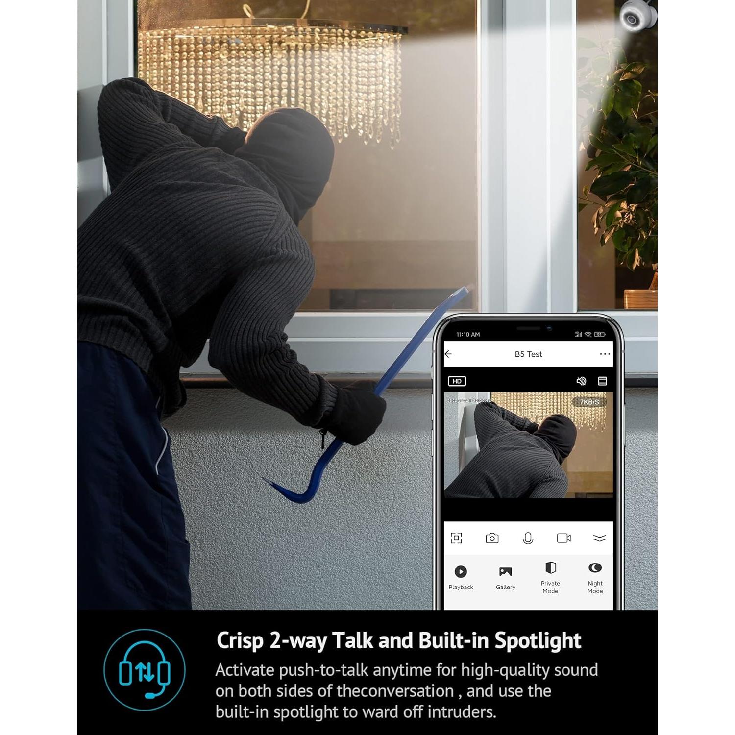 Cámara de Seguridad LaView 5MP 3K IP65 con Visión Nocturna
