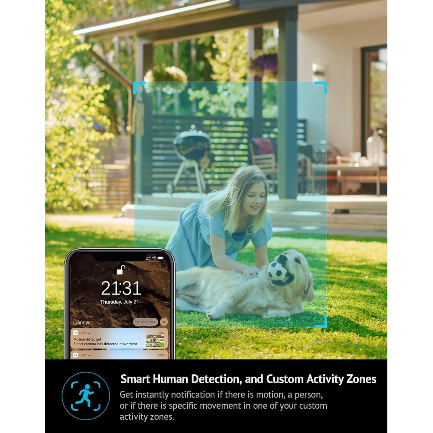 Cámara de Seguridad LaView 5MP 3K IP65 con Visión Nocturna