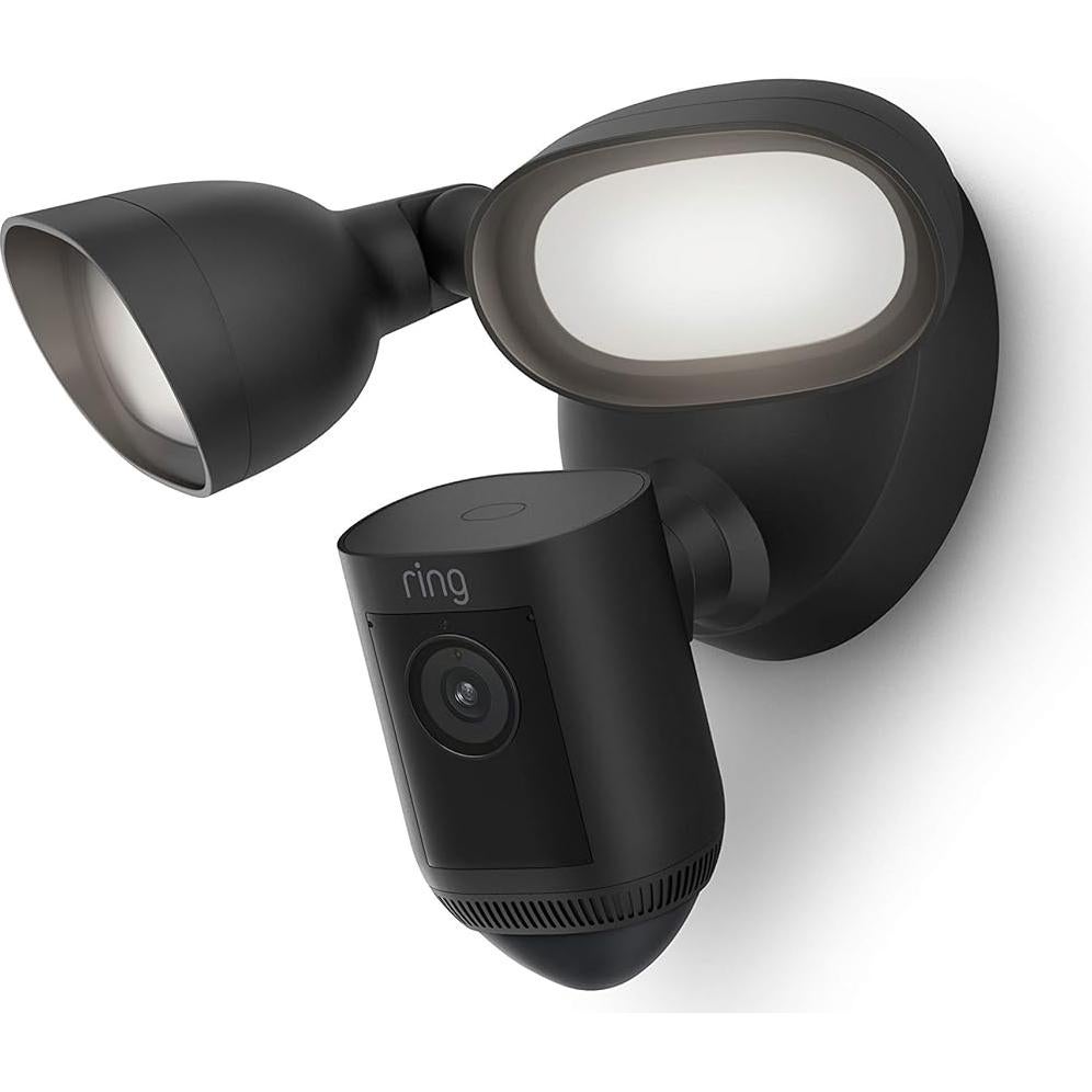 Like-New Ring Floodlight Cam Wired Pro with Bird’s Eye View and 3D Motion Detection (2021 release), Black
