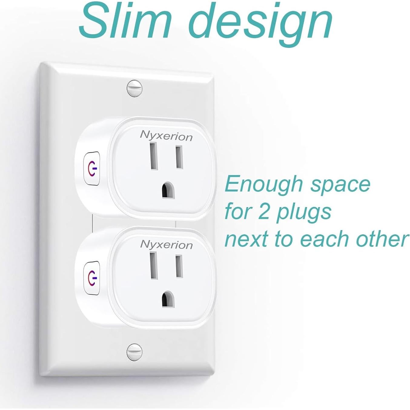 Enchufe Inteligente Nyxerion WiFi Blanco Control Remoto Alexa