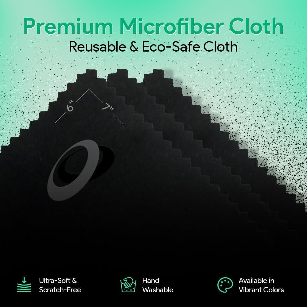 Kit Limpiador de Lentes OPTIPAK 30ml + Paño Microfibra Negro