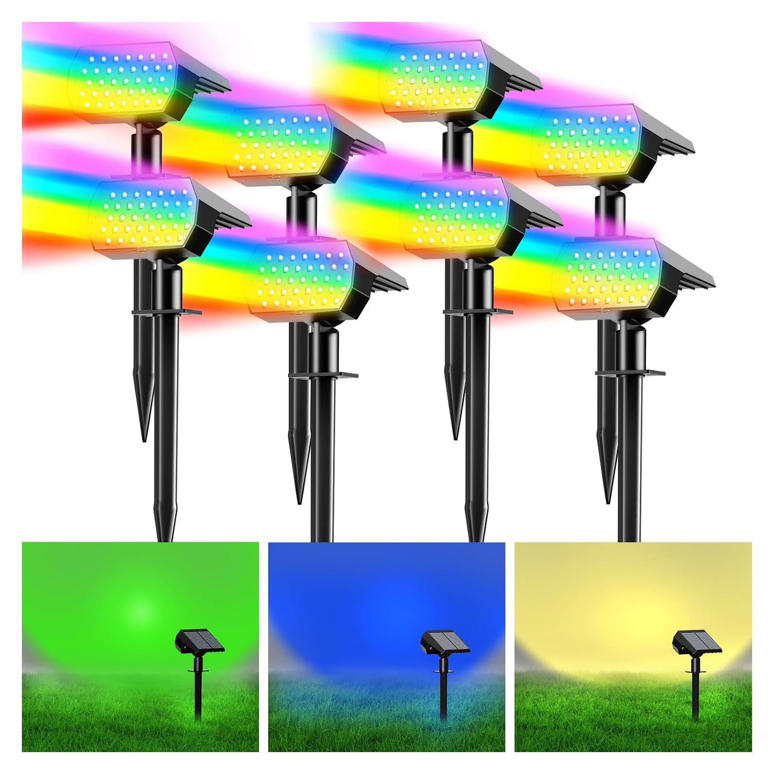 Luces Solares de Spot Exterior Ugecl 8 Pack 37 LED IP65