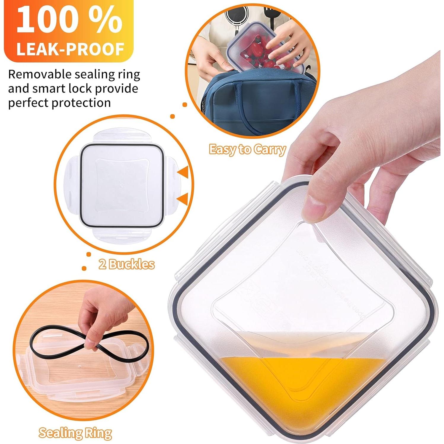 40 Contenedores de Almacenamiento GEIKR Sin BPA Herméticos