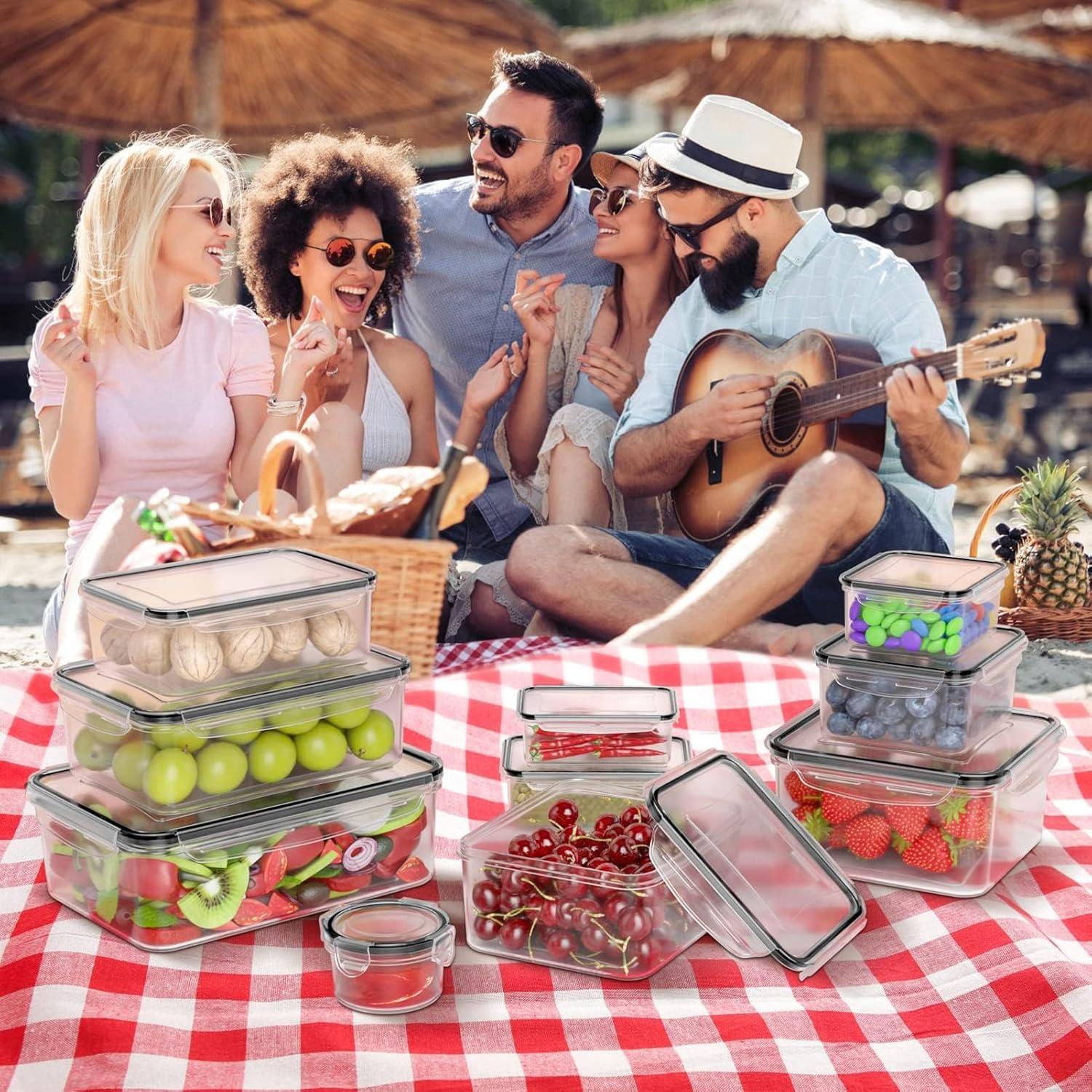 40 Contenedores de Almacenamiento GEIKR Sin BPA Herméticos