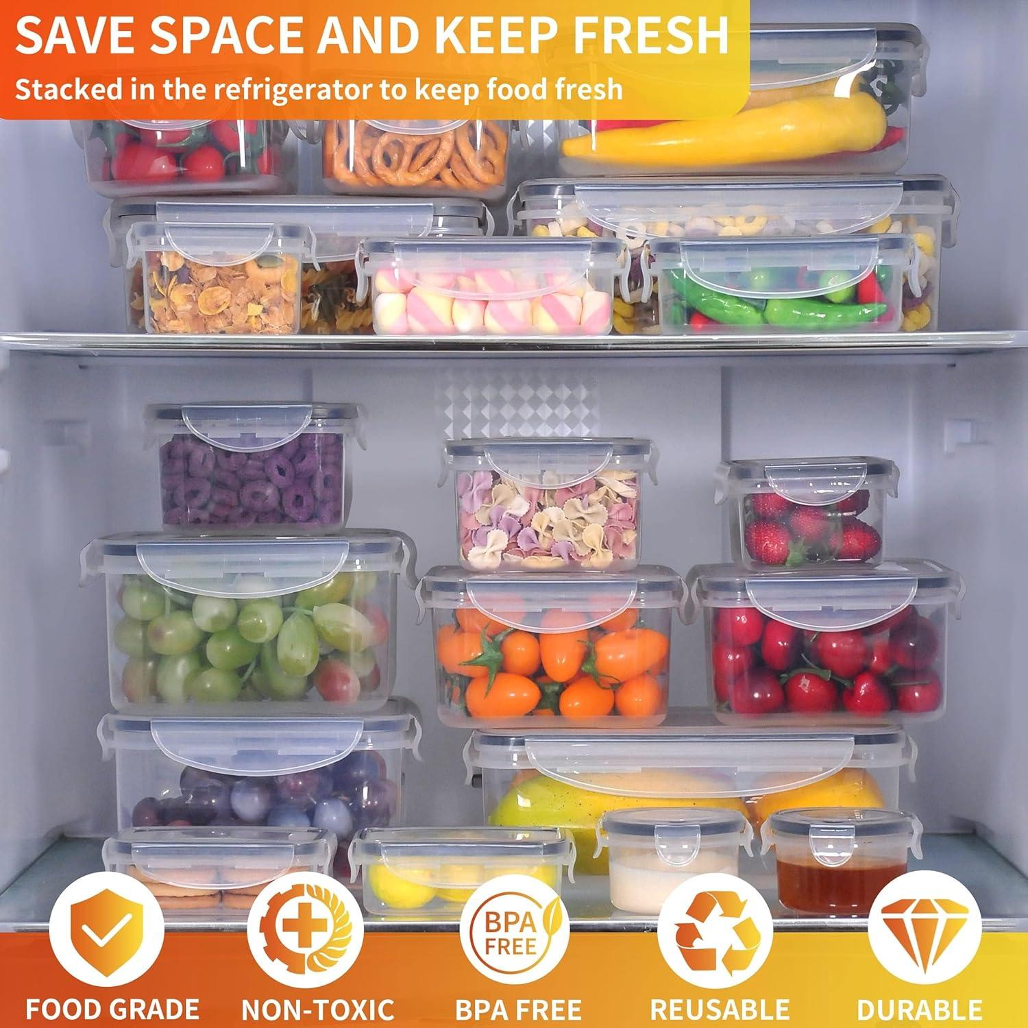 40 Contenedores de Almacenamiento GEIKR Sin BPA Herméticos