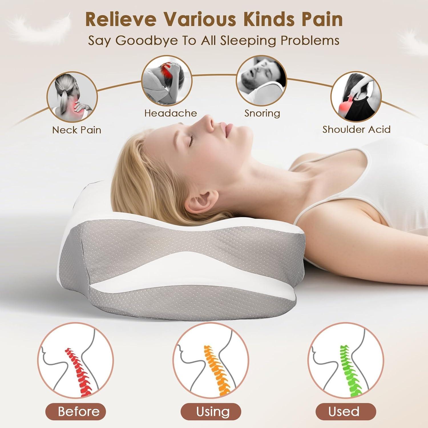 Almohada Cervical ORIHI P1122 Espuma Viscoelástica 62x41cm