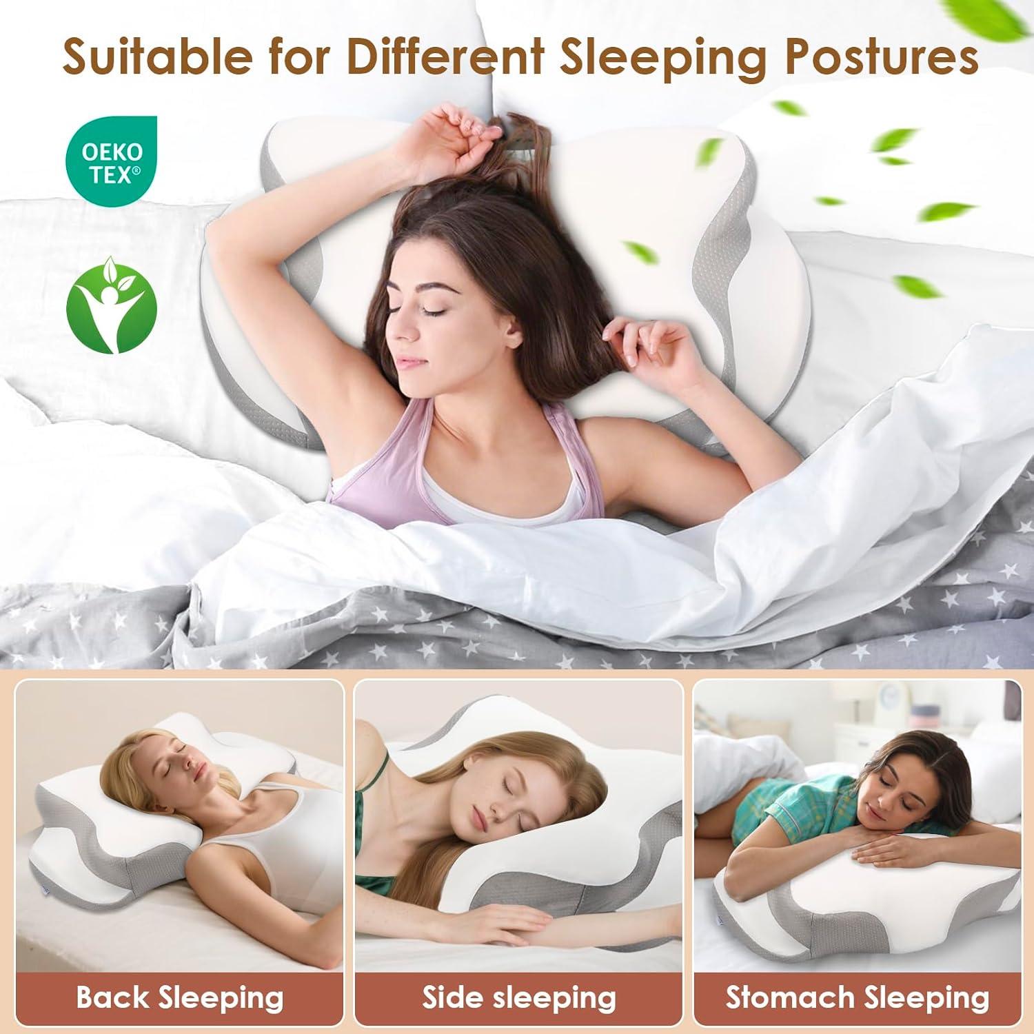 Almohada Cervical ORIHI P1122 Espuma Viscoelástica 62x41cm