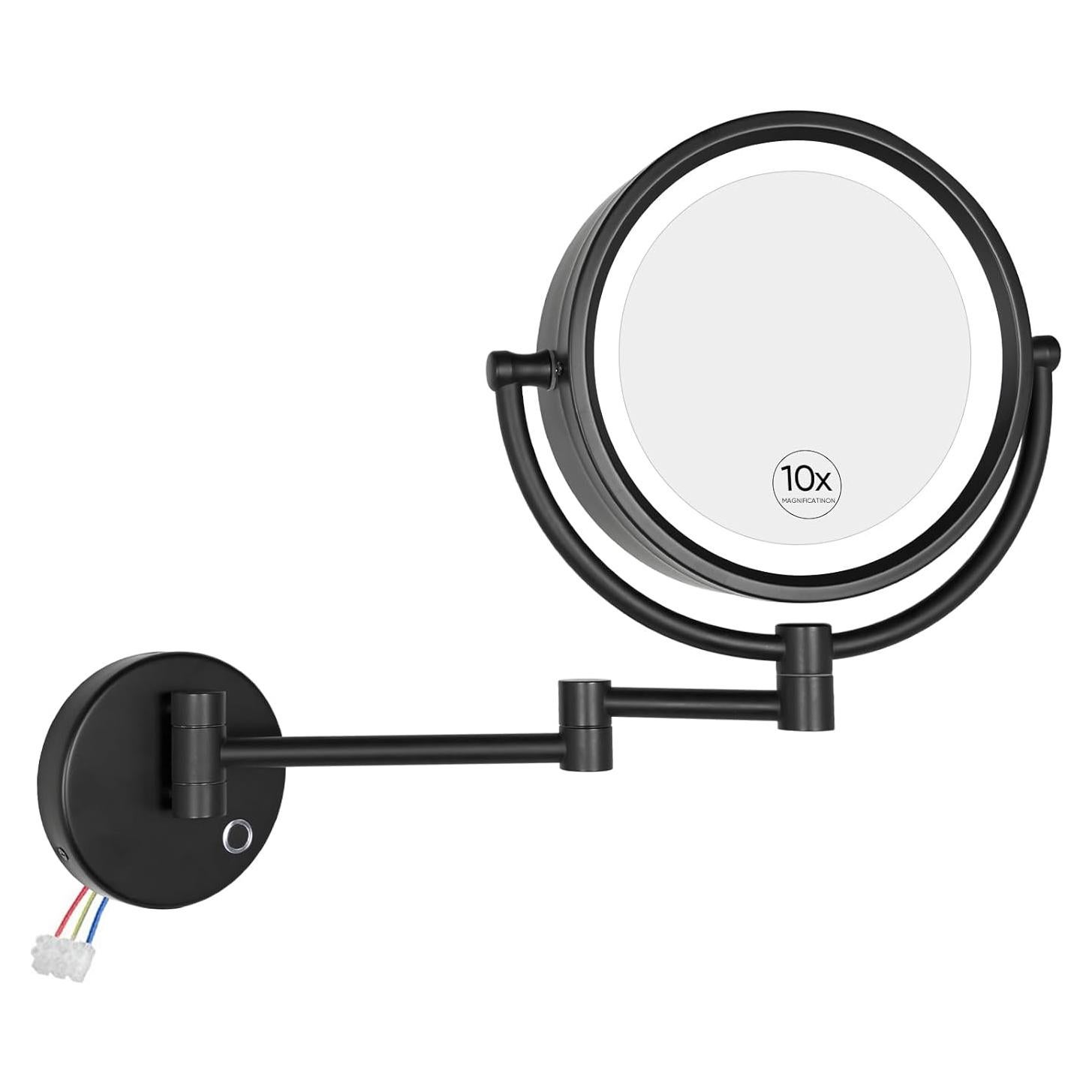 Espejo de Maquillaje GURUN Montado en Pared con Luces LED 10x