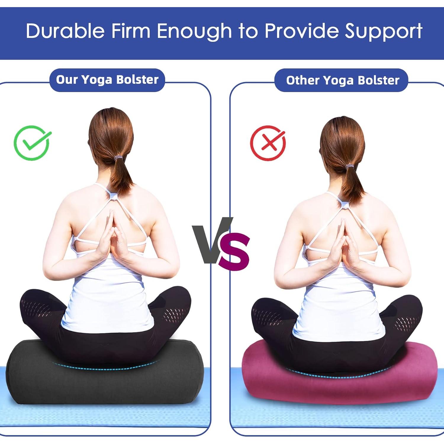 Cojín de Yoga FelizMax Orgánico 61x23 cm Soporte Meditación