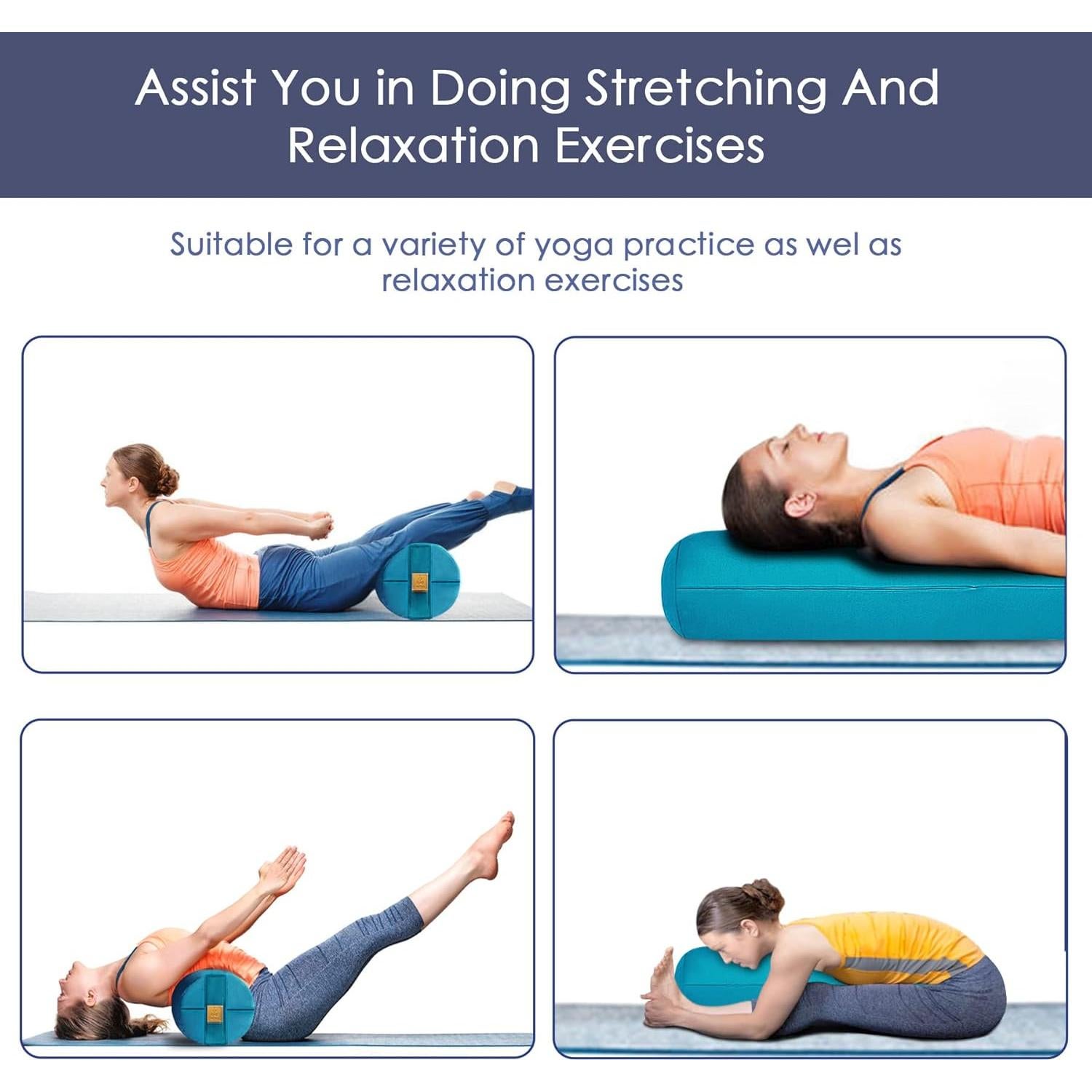 Cojín de Yoga FelizMax Orgánico 61x23 cm Soporte Meditación